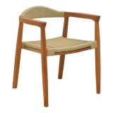Cumpara ieftin Fotoliu Ganny Boho, Pako World, Lemn de tec, Natural, 61x58x71 cm