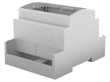 Carcasă pentru șină DIN 90x71x62mm gri 4 module