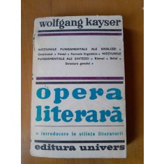 OPERA LITERARA - WOLFGANG KAYSER