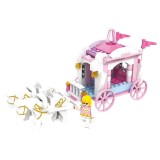 Set de Construcție "Caleasca Micuței Prințese" cu Balcon și Cavaler pe Cal Alb, 98 Piese, Multicolor, EMC ONSHOP&reg;