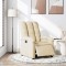 Fotoliu rabatabil electric, crem, material textil - 14