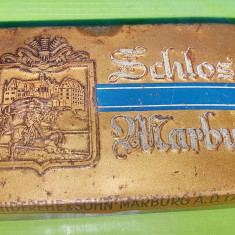 D596-Cutie Tabac colectie veche Schloss ( Castelul) Marburg ST. NIEDEREHE@ SOHN.