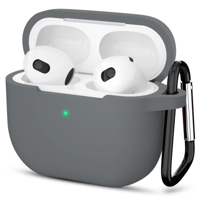 Techsuit - Silicone Case - for Apple AirPods 3, Smooth Ultrathin Material - Grey foto