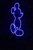 Decoratiune luminoasa LED, Mickey Mouse, Benzi flexibile de neon, DC 12 V, Albastru