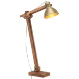 Cumpara ieftin Lampa de podea, alama, lemn masiv de mango, E27