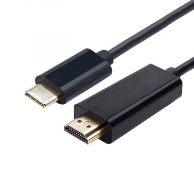 Cablu USB 3.1 Type C la HDMI 2.0, 4K@60Hz, 1.8m, negru, HOPE R foto