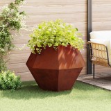 VidaXL Jardinieră Ruginit Otel 100 x 100 x 80 cm Gradina Terasa Exterior