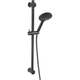 Set de dus Ferro Phila N375BL-B, cu suport culisant, bara dus 70cm, para dus 1 functie, furtun 150cm, Negru mat