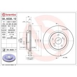 Set disc frana Suzuki Grand Vitara I (Ft Ht) 03.98-08.08, Grand Vitara 2 (Jt Te Td) 04.05-, Fata, 294X25mm, ventilat, BREMBO