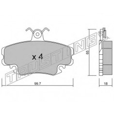 Set Placute Frana Trusting Dacia Sandero 1 2008-2012 122.0