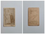 Fotografie de colectie CDV Atelier Josef Jerome, Mama alaturi de copil, Caransebes, Karansebes, Banat, Romania, ca. 1890