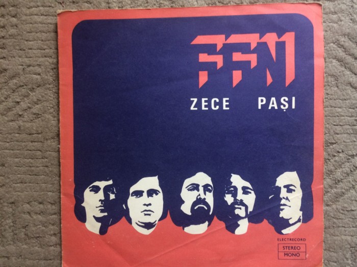 ffn zece pasi album 1976 disc vinyl lp muzica hard prog rock STM EDE 01184 VG