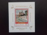 1975 - Expozitia Filatelica &#039;&#039;Arphila&#039;75&#039;&#039; Paris - colita dantelata - LP883, Nestampilat