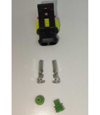 Set conector cablu Superseal 1.5 mama mufa 2 pin 2 pini inclusi + 2 garnituri incluse IP67 TE Connectivity 282080-1-SET-F