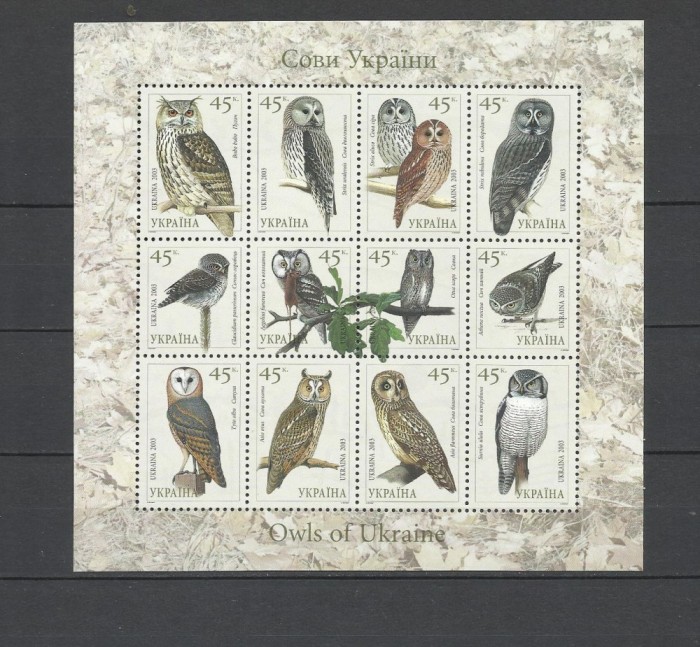 UCRAINA 2003 FAUNA PASARI BUFNITE