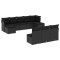 Set canapele de gradina cu perne, 10 piese, negru, poliratan