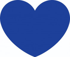 Sticker decorativ, Inima, Albastru, 72 cm, 7223ST foto