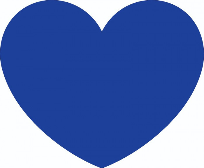 Sticker decorativ, Inima, Albastru, 72 cm, 7223ST