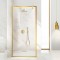 Paravan dus walk-in Aqua Class &reg; Gold, model Frame auriu, sticla clara securizata, 90x195 cm