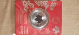CANADA 5 DOLLARS 2024 argint frunza artar (varianta Dragon), America de Nord