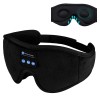Masca de somn cu casti Bluetooth, 3D, neagra, 45x11cm, set 1 buc., Oem