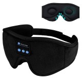Masca de somn cu casti Bluetooth, 3D, neagra, 45x11cm, set 1 buc.