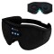 Masca de somn cu casti Bluetooth, 3D, neagra, 45x11cm, set 1 buc.