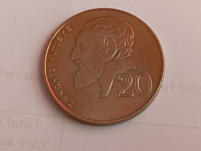 M3 C50 - Moneda foarte veche - Cipru - 20 centi - 1998 foto