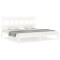 Cadru de pat cu tablie Super King Size, alb, lemn masiv