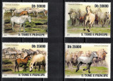 S. TOME E PRINCIPE 2010 - Cai de rasa (Camargue) /serie completa MNH, Nestampilat