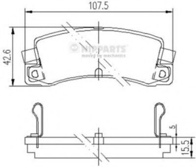 Set placute frana,frana disc TOYOTA AVENSIS Liftback (T22) (1997 - 2003) NIPPARTS J3612008 foto