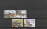 Tajikistan 2005 - Fauna , WWF , Bharal sau oaia albastra , serie 4 valori , dantelate , MNH , Mi.392A-395A