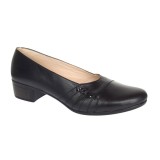 Pantofi dama eleganti din piele naturala de culoare neagra P19N