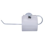 Cumpara ieftin Suport din metal, cu carlig, pentru hartie igienica, prindere cu adeziv, crom lucios, 290 mm