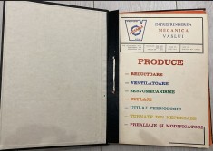 Anii 70 - 80, CATALOG de PRODUSE, Intreprinderea Mecanică Vaslui, cartonat, color, coperta embosata, industrie comunista, de colectie, f rara