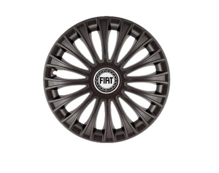 Set 4 capace roti Dino Negru R16 pentru gama auto Fiat