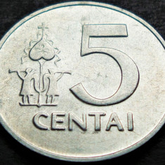 Moneda 5 CENTAI - LITUANIA , anul 1991 * cod 230