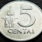 Moneda 5 CENTAI - LITUANIA , anul 1991 * cod 230