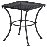Masa gradina/terasa/balcon pentru exterior, patrata, metalica, negru, 45x45x50 cm