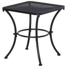 Masa gradina/terasa/balcon pentru exterior, patrata, metalica, negru, 45x45x50 cm