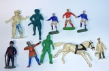 10 figurine fotbalist cavaleri soldat cosar aquaman laptarul cal vintage vechi