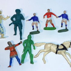 10 figurine fotbalist cavaleri soldat cosar aquaman laptarul cal vintage vechi