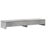 Cumpara ieftin Suport monitor cu sertare gri beton 100x27x15 cm lemn prelucrat