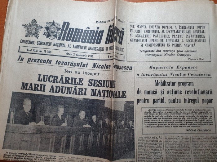 romania libera 2 decembrie 1988-70 ani de la faurirea statului national roman