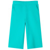 Pantaloni Copii Largi VidaXL Verde Menta 128 (7-8 Ani) Bumbac Elastic Buzunare Talie Elastica