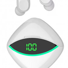Casti Wireless Ear Buds, Bluetooth 5.3, Gaming, Sport, Afisaj Digital LED Inteligent, Control Tactil, Microfon, Type-C Fast Charging, Waterproof, Desi