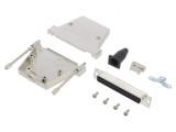 Conector D-Sub 37 pini mamă drept lipire pe cablu aurit UNC 4-40