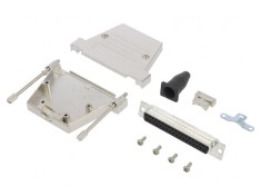 Conector D-Sub 37 pini mamă drept lipire pe cablu aurit UNC 4-40