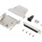 Conector D-Sub 37 pini mamă drept lipire pe cablu aurit UNC 4-40