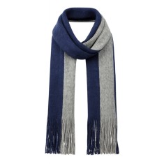 Fular barbatesc Cashmere Duo albastru